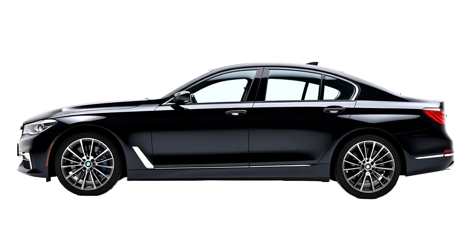 Black BMW 7 Series saloon chauffeur car